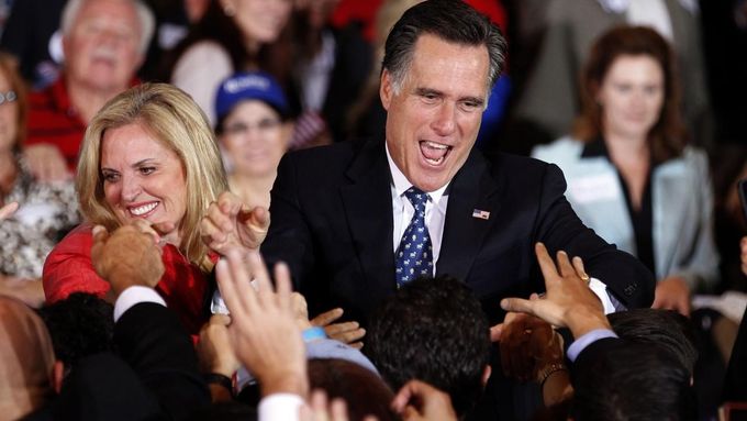 Uchazeč o nominaci Republikánské strany pro listopadové prezidentské volby v USA Mitt Romney.