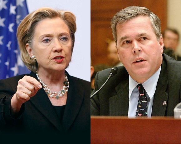 Hillary Clinton a Jeb Bush