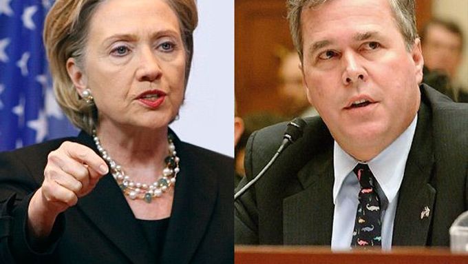 Hillary Clintonová a Jeb Bush.