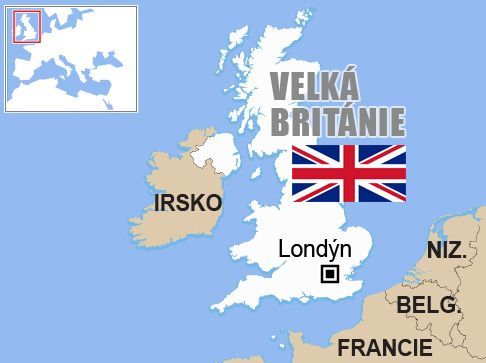 Velká Británie - mapa