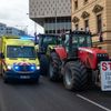 Protest části zemědělců s traktory v Praze na Magistrále a před ministerstvem zemědělství