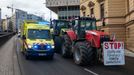 Protest části zemědělců s traktory v Praze na magistrále a před ministerstvem zemědělství, 19. 2. 2024.