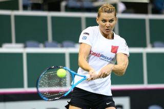 Fed Cup, Česko - Švýcarsko, Lucie Šafářová, trénink