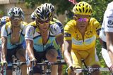 Lance Armstrong a Alberto Contador