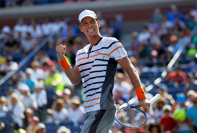 Tomáš Berdych na US Open po výhře nad Hewittem