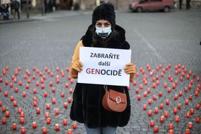 Foto: Češi, promluvte! Arméni v Praze protestovali proti válce o Náhorní Karabach