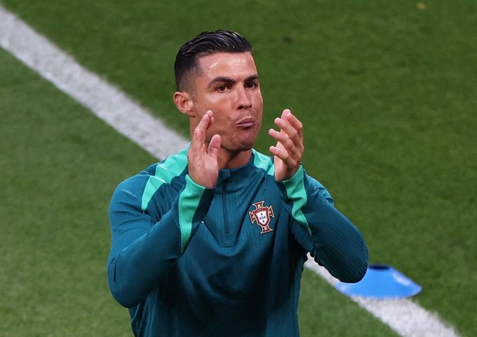 Ronaldo před zápasem Eura 2024 Portugalsko - Česko