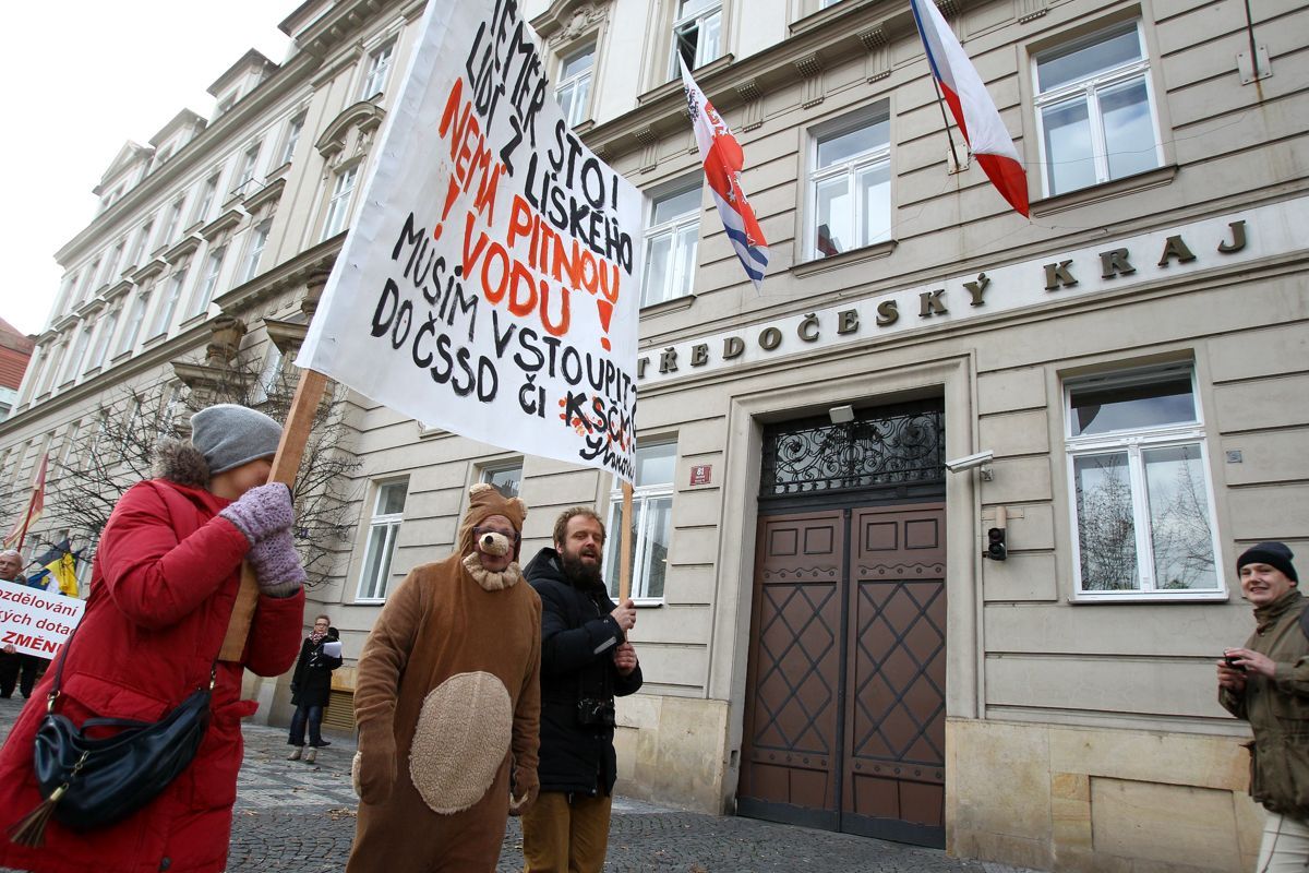 Demonstrace starostů Středočeského kraje 23.11.2015