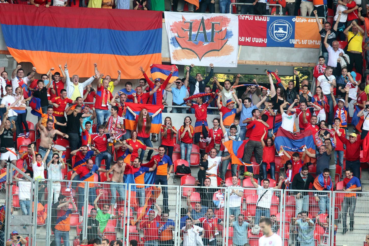 Fotbal, kvalifikace MS, Česko - Arménie: fanoušci Arménie