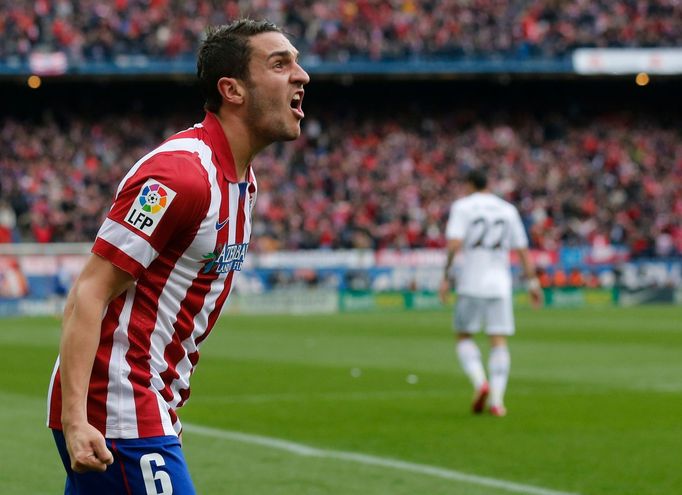 Jorge Koke se raduje z gólu do sítě Atlética Madrid