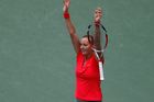 Třiadvacetiletá česká tenistka se raduje. Právě ve finále přehrála Němku Angelique Kerberovou.