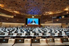 Lavrov mluvil k prázdnému sálu. Diplomaté v Ženevě při jeho projevu odešli