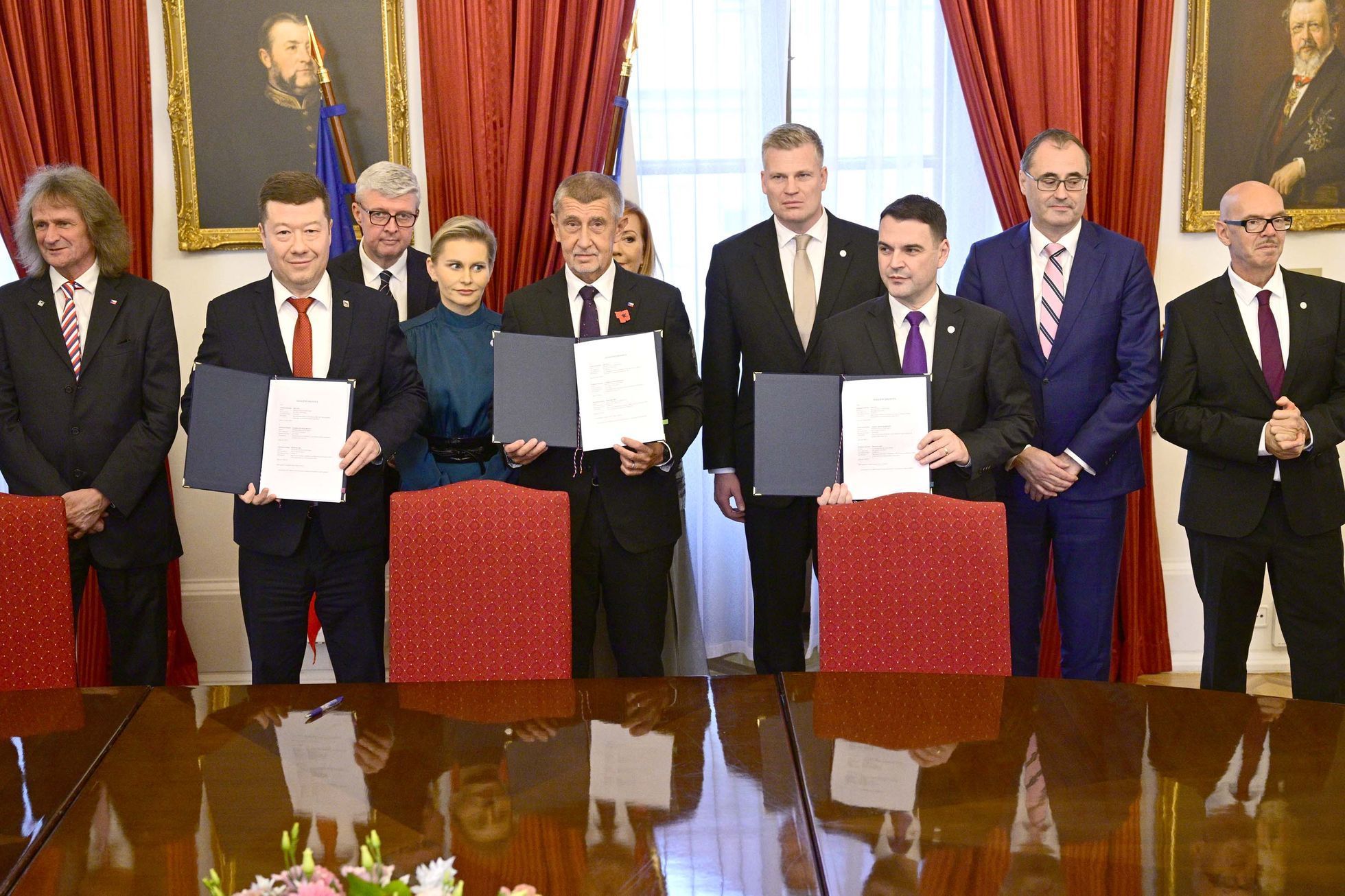 ČR, sněmovna, ustavující schůze, koauliční smlouva, ANO, Motoristé SPD