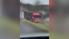 Kamion převážející ukryté ukrajinské drony.
