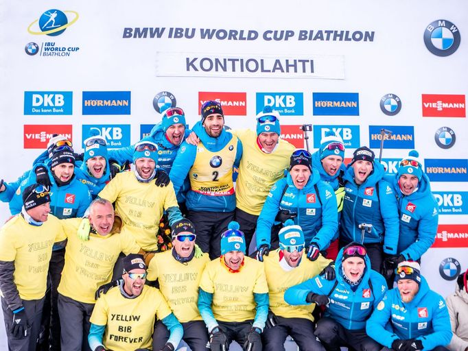 Martin Fourcade ve stíhacím závodě mužů v rámci SP v Kontiolahti