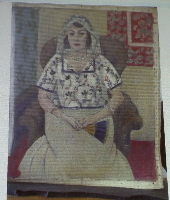 Sedící žena, Henri Matisse. Obraz nalezený v bytě Cornelia Gurlitta.