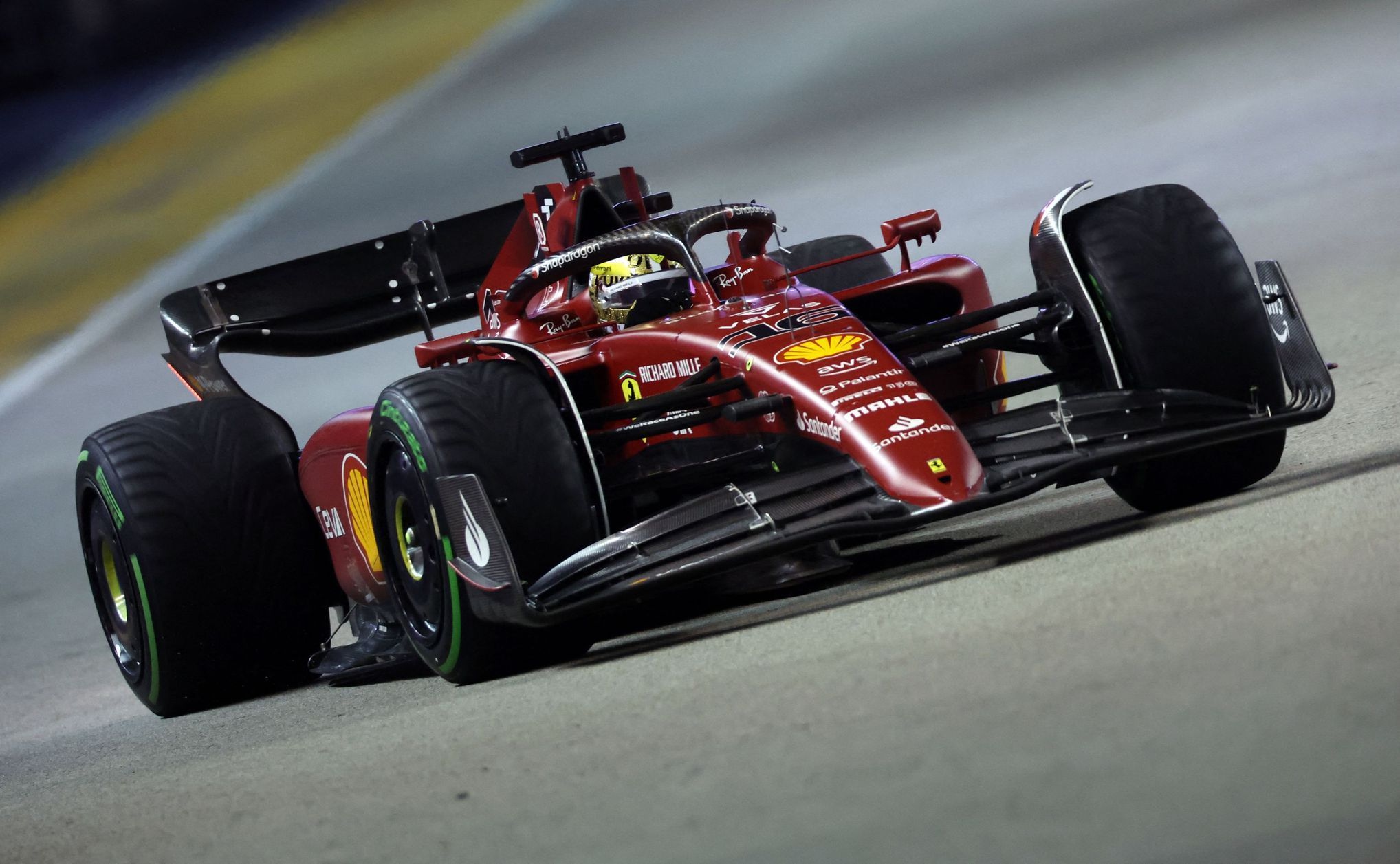 Charles Leclerc, Ferrari v kvalifikaci na VC Singapuru F1 2022
