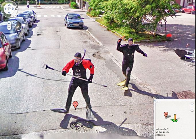 Reprofoto (výřez) z mapovací 3D služby Google Street View, kterou provozuje již 15 let americká společnost Google LLC.