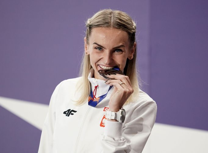 Běžkyně Justyna Šwietá-Erseticová na HME 2021 v Toruni (400 m).