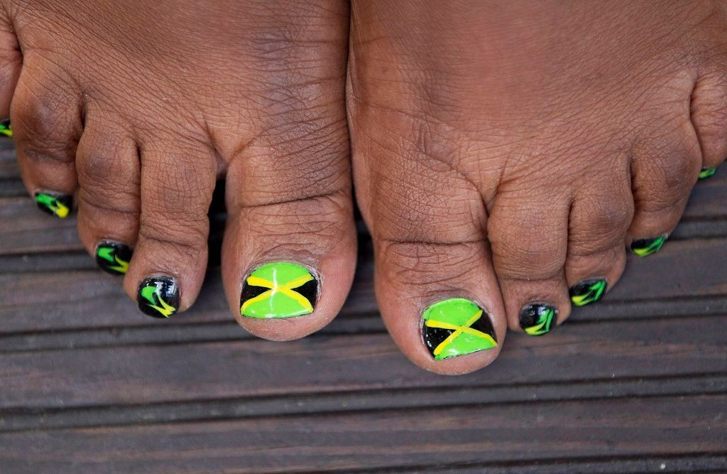 Jamajská fanynka, nehty na olympijských hrách v Londýně 2012