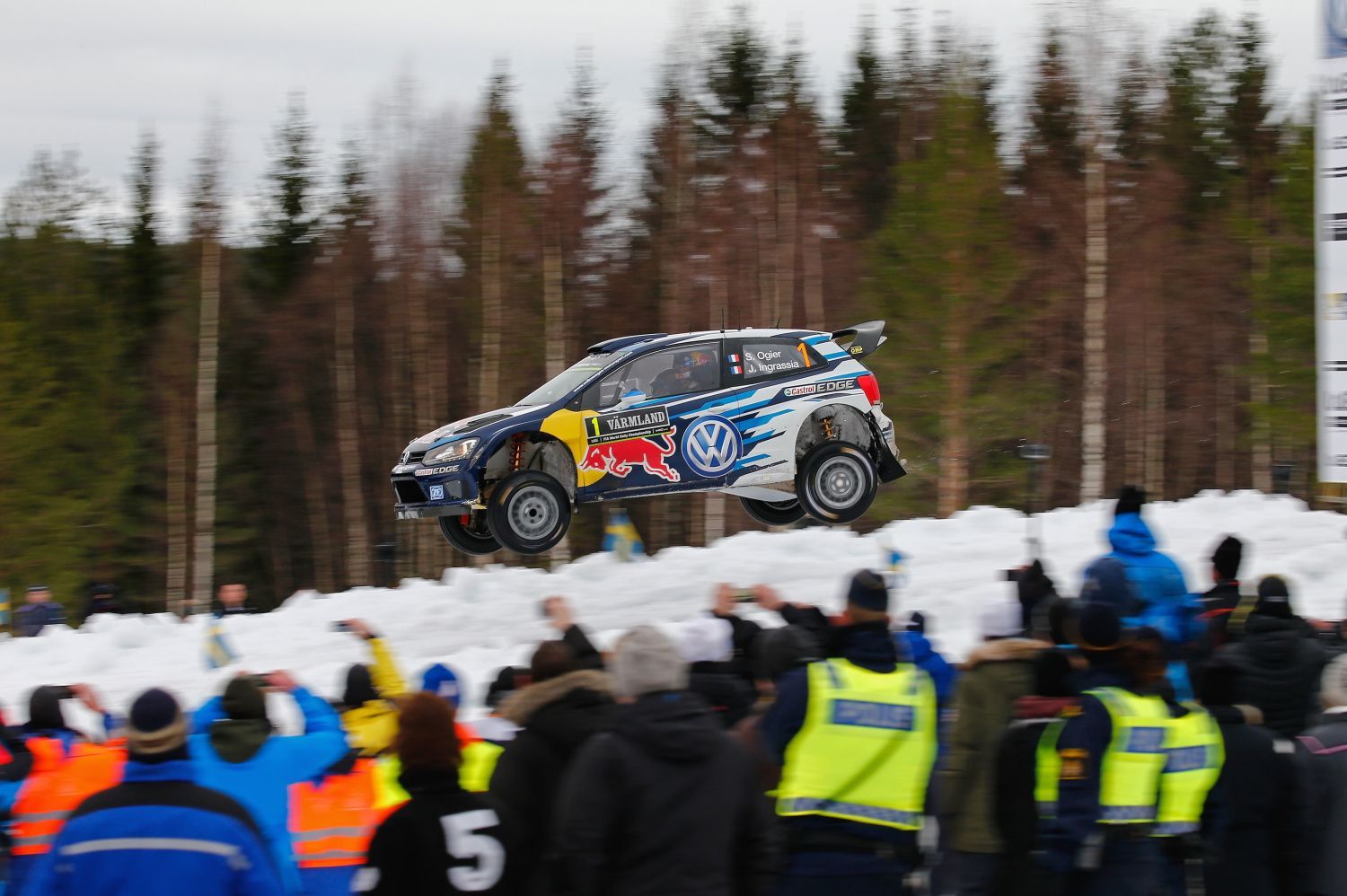 Švédská rallye 2015: Sébastien Ogier, Volkswagen Polo R WRC
