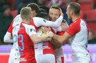 Radost Slavie v zápase 22. kola Slavia - Opava
