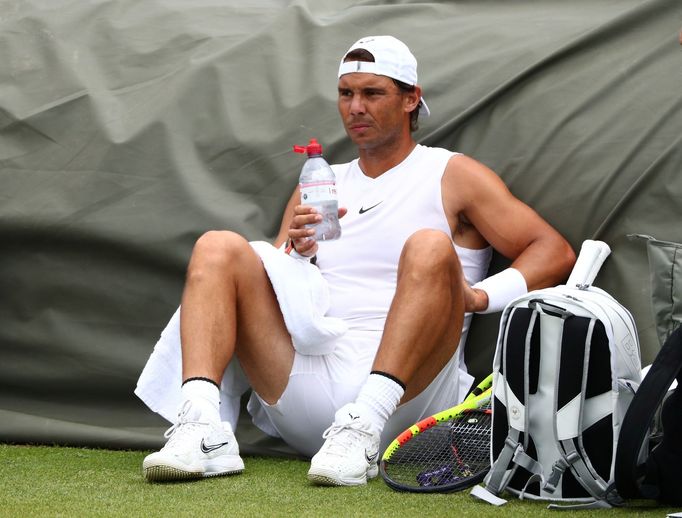 Tennis - Wimbledon - All England Lawn Tennis and Croquet Club, London, Britain - July 3, 2019  Spain's Rafael Nadal during practice  REUTERS/Hannah McKay