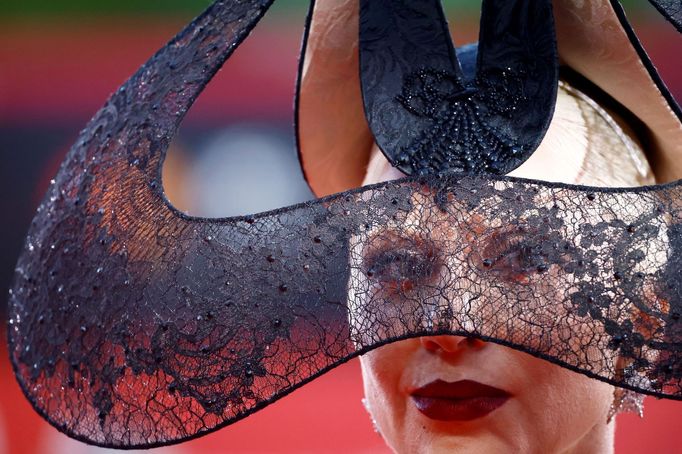 Zpěvačka a herečka Lady Gaga na benátském festivalu.