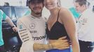 Lindsey Vonnová a Lewis Hamilton