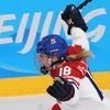 Michaela Pejzlová slaví gól ve čtvrtfinále ZOH 2022 v Pekingu Česko - USA