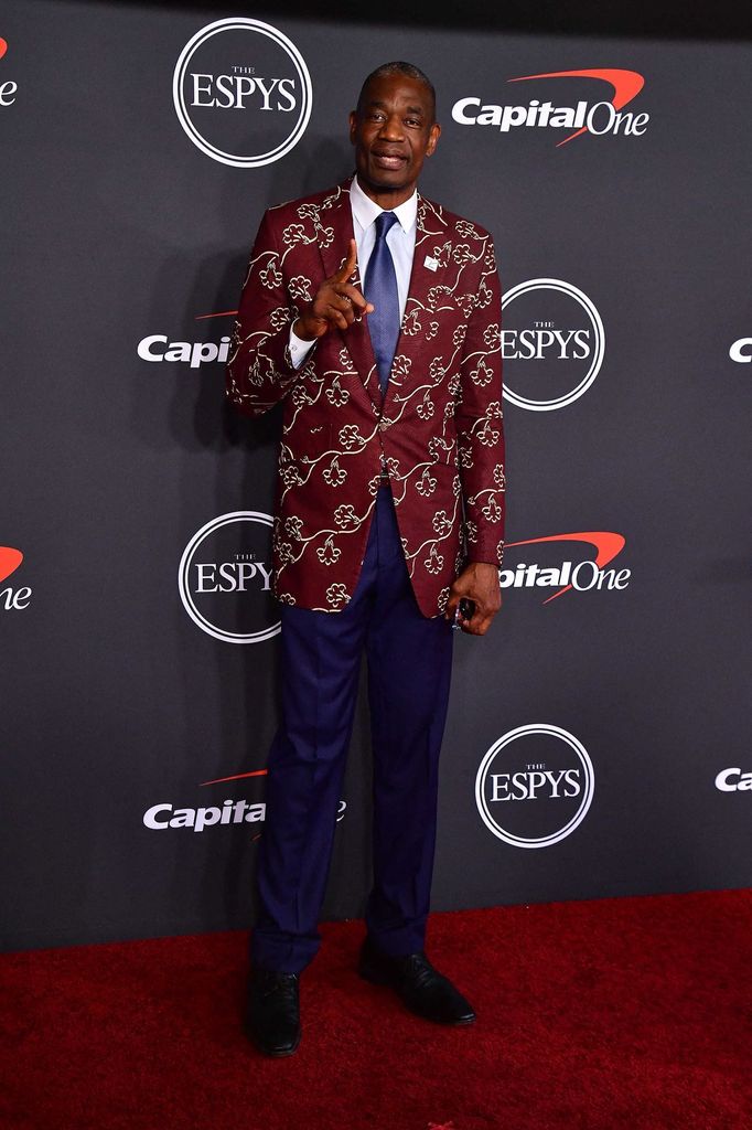 Jul 20, 2022; Los Angeles, CA, USA; Former NBA player Dikembe Mutombo arrives at the Red Carpet for the 2022 ESPY at Dolby Theater. Mandatory Credit: Gary A. Vasquez-USA