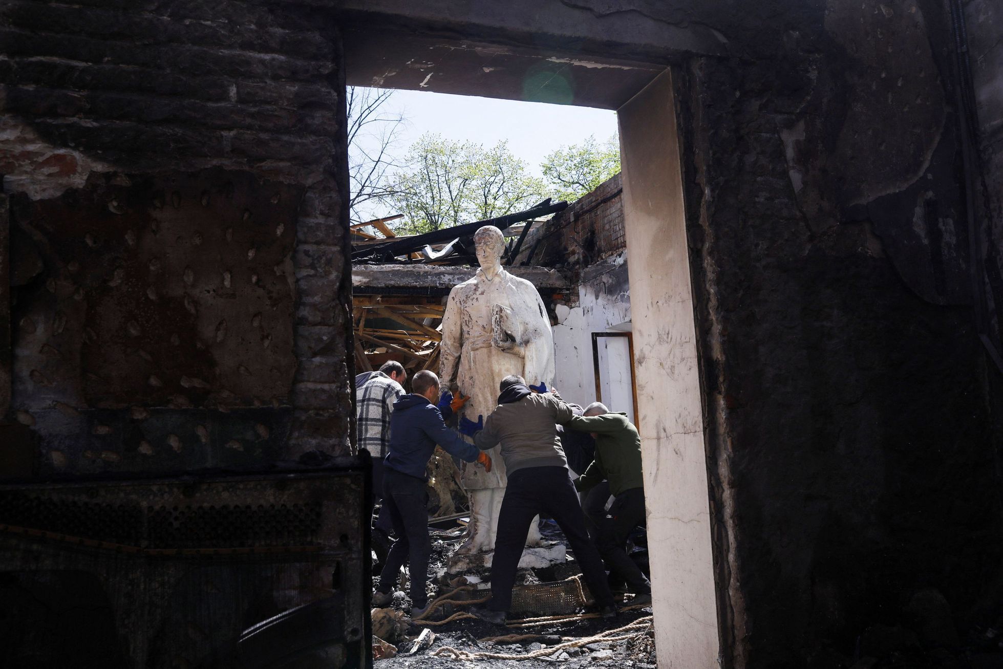 ukrajina invaze socha Hryhorij Skovoroda
