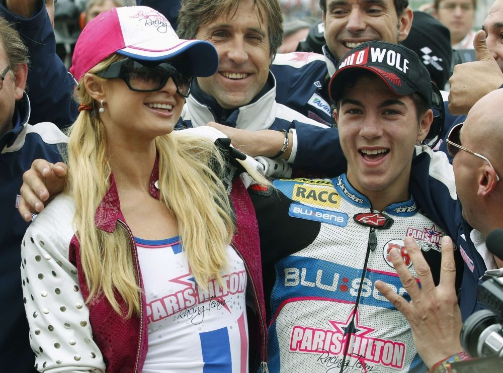 Valencie 2012, do 125 cc,: Paris Hilton a Maverick Viňales
