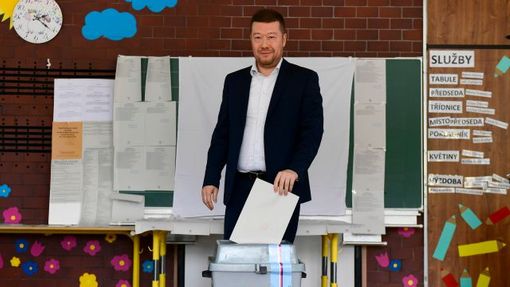 Předseda hnutí  SPD Tomio Okamura odevzdal 24. května 2019 v Praze-Libni svůj hlas ve volbách do Evropského parlamentu.