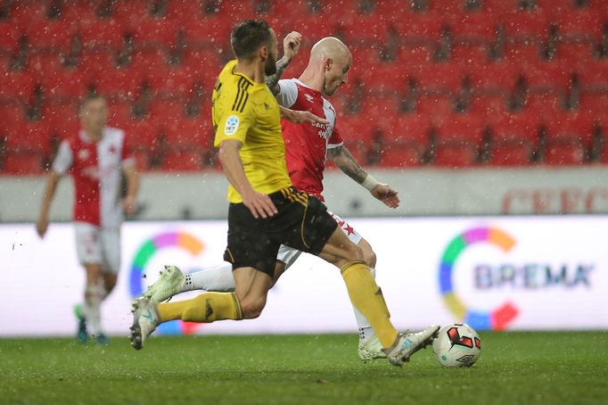 24. kolo HET ligy, Slavia - Karviná: Záložník Slavie Miroslav Stoch