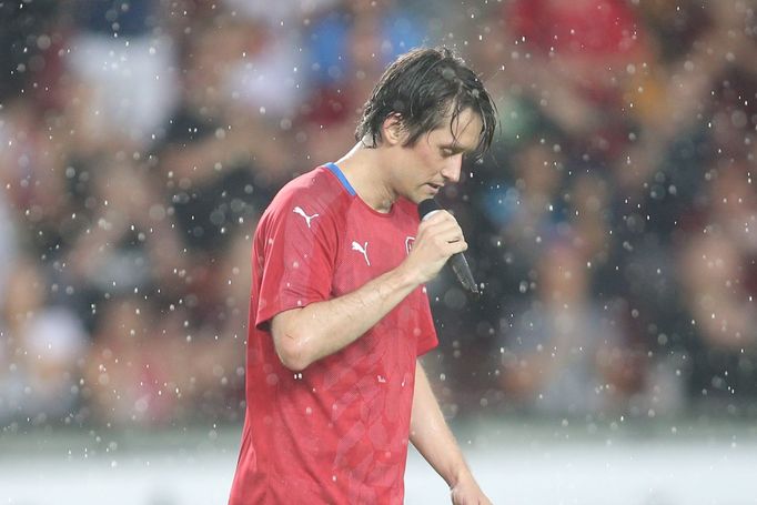 Tomáš Rosický na své rozlučce v Praze 9. 6. 2018.