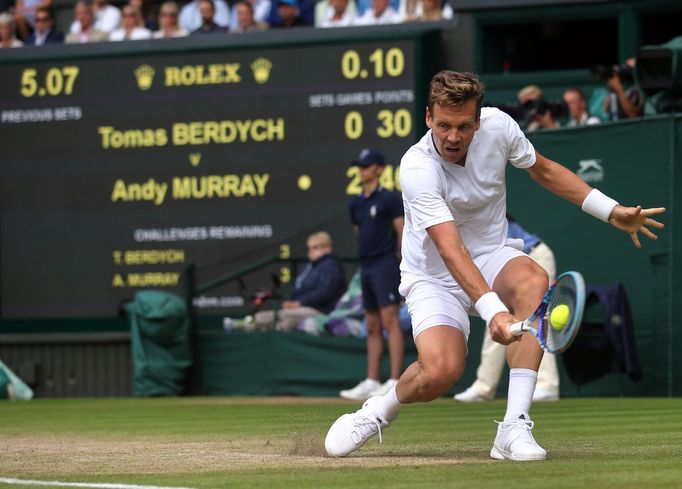 Tomáš Berdych v semifinále Wimbledonu 2016