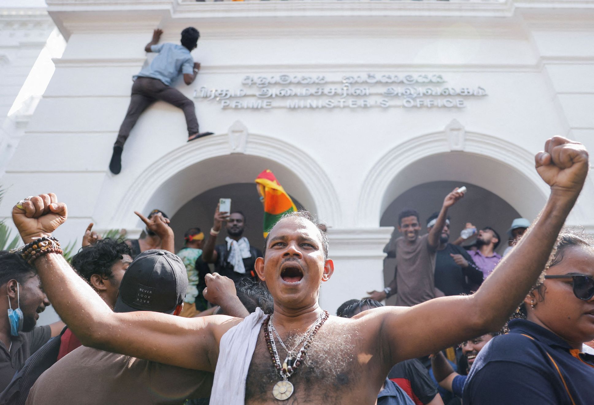 srí lanka protest prezidentský palác