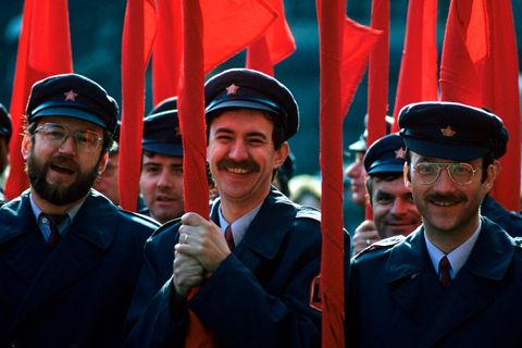 Lidové milice milicionáři, 1. máj 1989 na Václavském náměstí