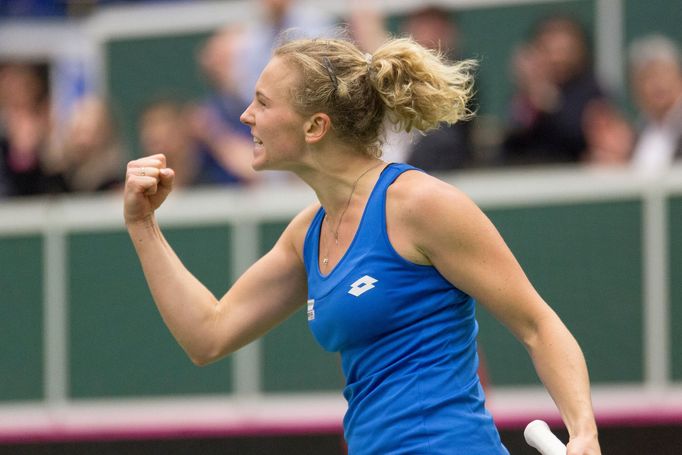 Siniaková vs. Buzarnescuová, Fed Cup, Česko vs. Rumunsko