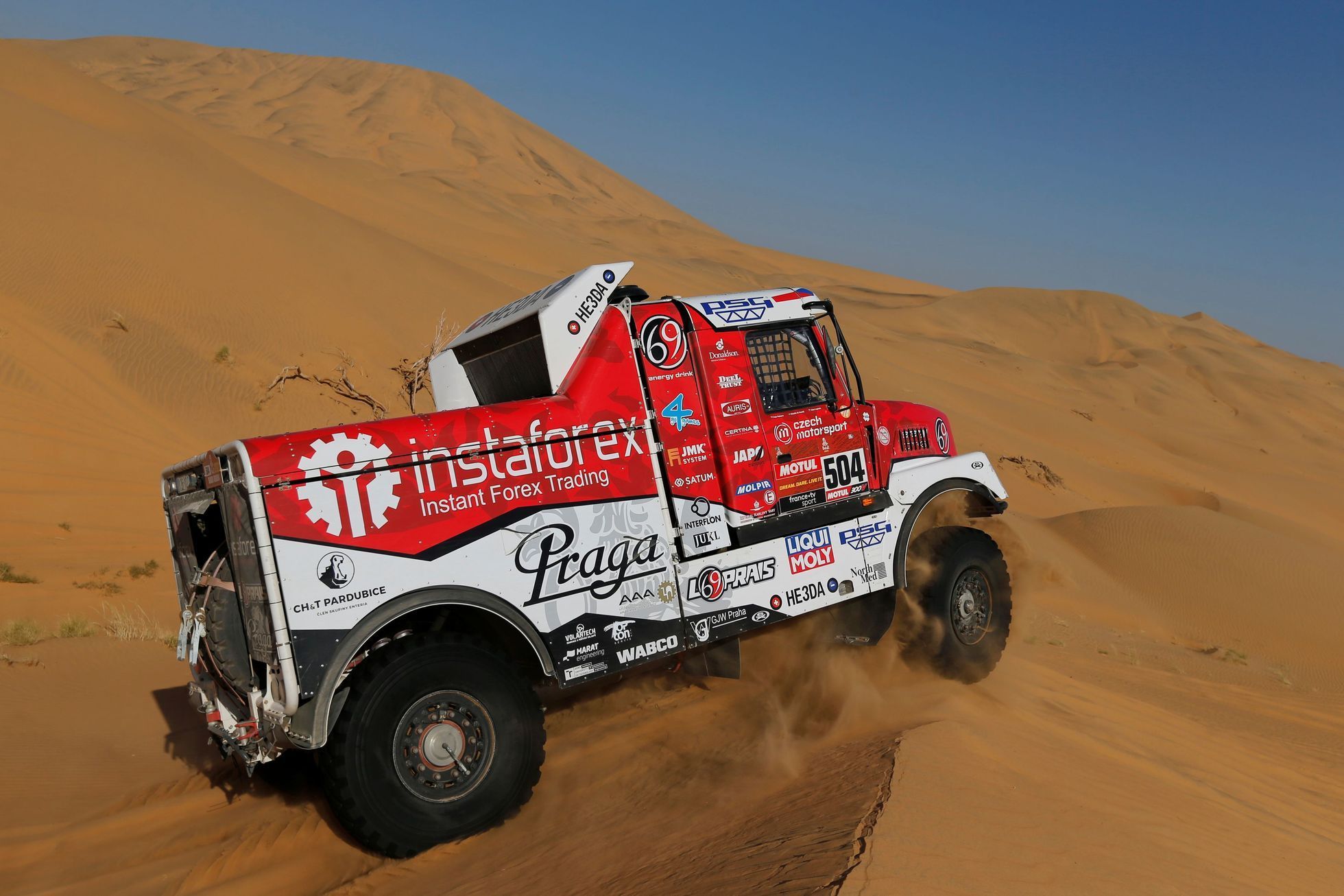 Aleš Loprais (Praga) v 2. etapě Rallye Dakar 2021