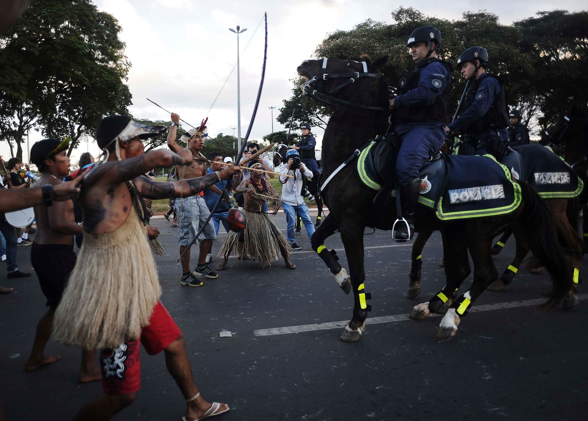 Brazílie - demonstrace proti MS ve fotbale