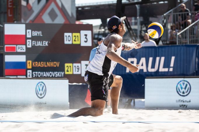 plážový volejbal, Světový okruh 2019, Ostrava, Oleg Stojanovskij z Ruska v utkání o třetí místo