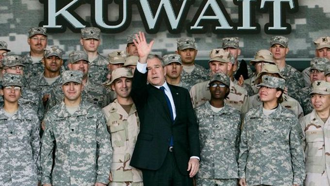 George W.Bush na návštěvě Kuvajtu v lednu 2008.