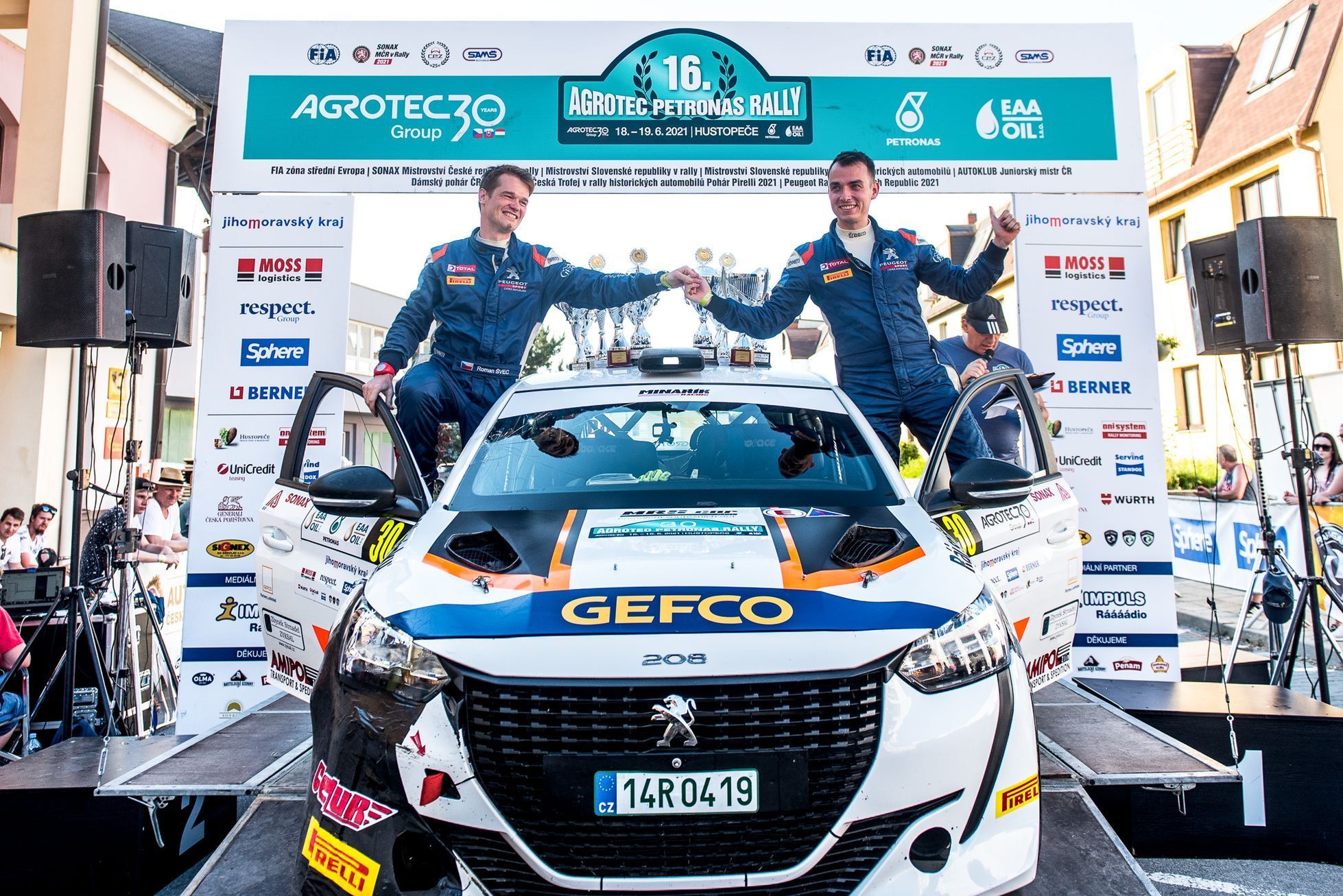 René Dohnal, Peugeot 208 Rally4 na trati Rallye Hustopeče 2021