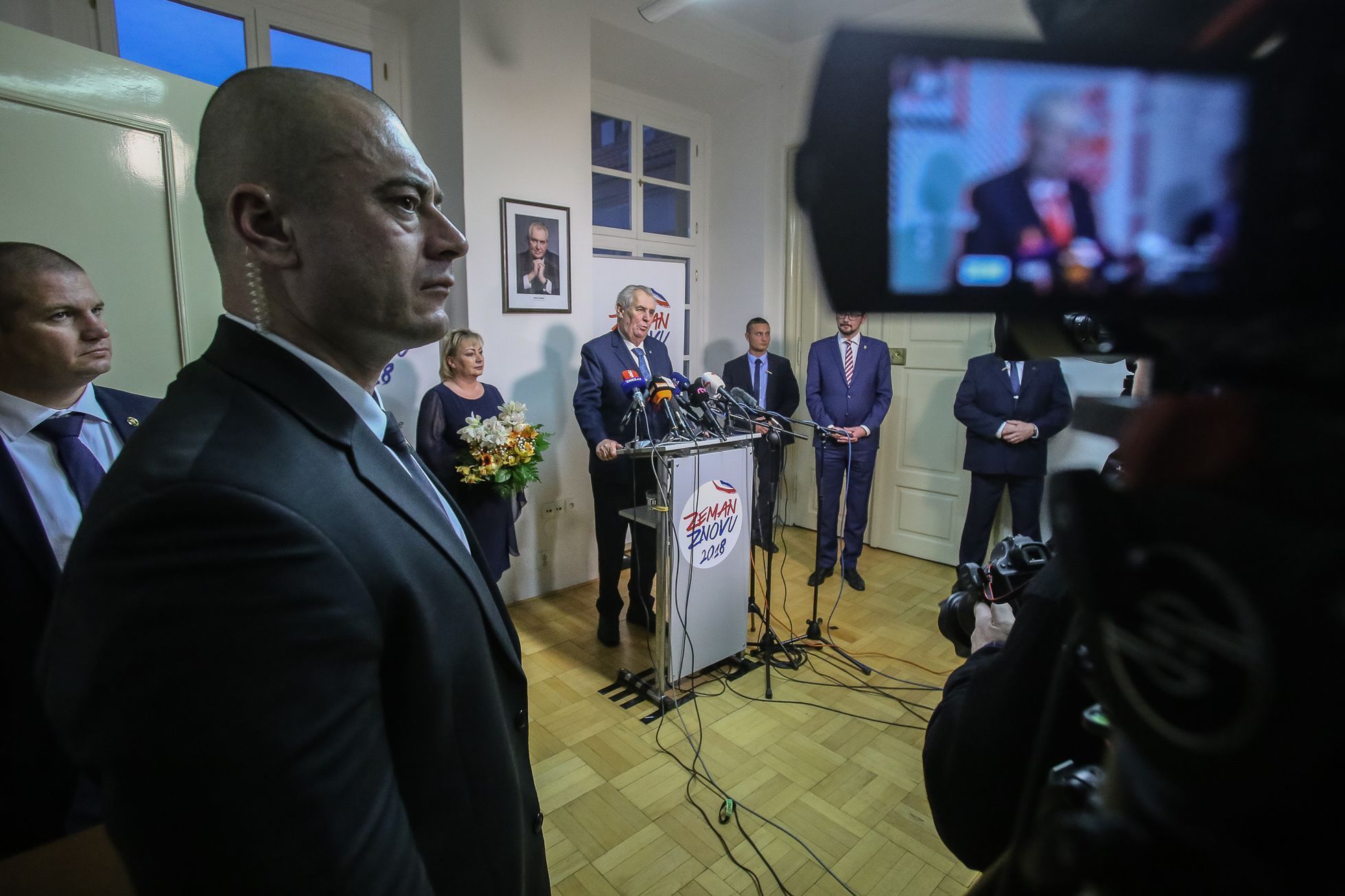 Miloš Zeman na TK po prvním kole prezidentských voleb 2018