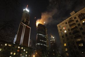 Hořela jedna z nejvyšších budov světa