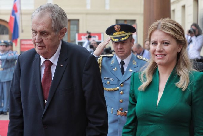 Zuzana Čaputová a Miloš Zeman