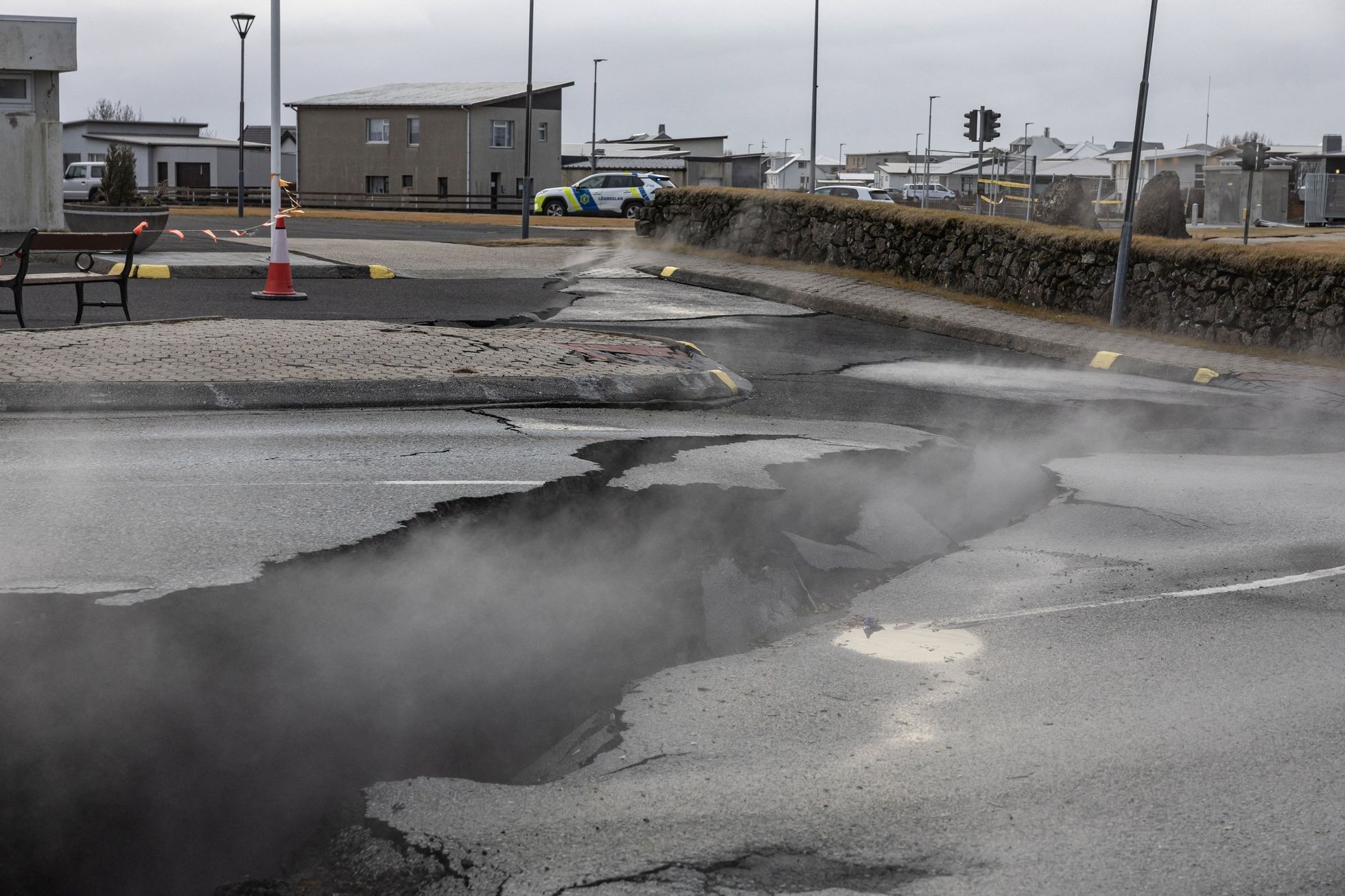 Island sopka erupce Reykjanes Grindavík