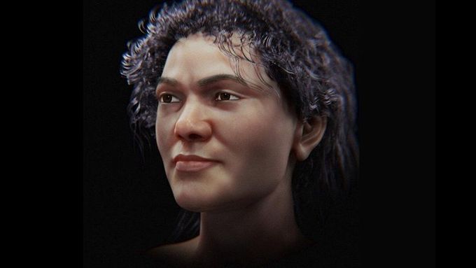 Obličej ženy, která zemřela v Českém krasu před 45 tisíci lety.